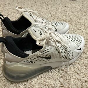 Nike Air 270 White Black Athletic Shoes
